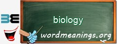 WordMeaning blackboard for biology